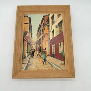 Maurice Utrillo Montmartre France Street Scene Framed Museum Art Reproduction
